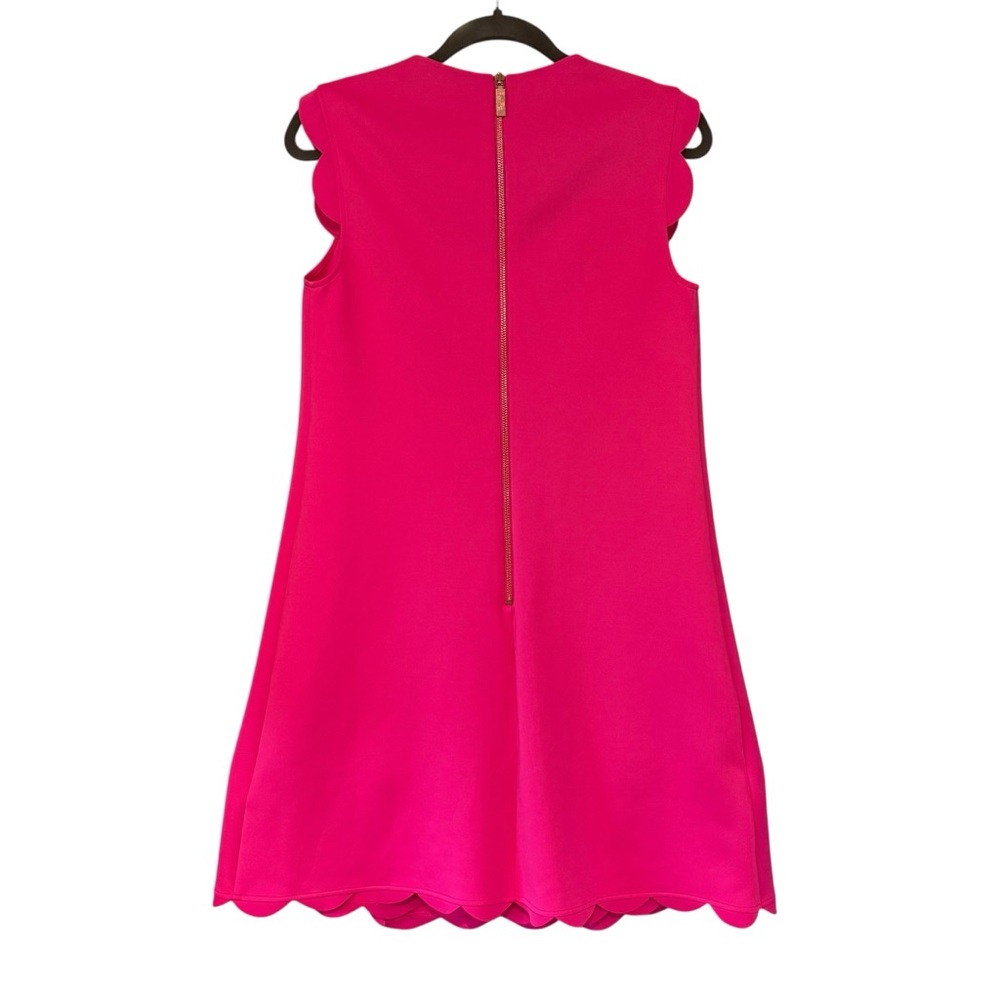 Ted Baker London Fresh Start Swing Mini Dress Pink Scalloped Hem, Sz US 6 - Picture 9 of 15